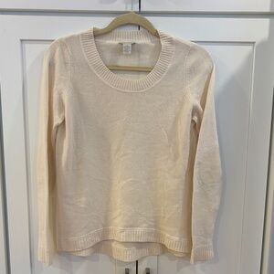 White + Warren Cream Women's Sweater Small